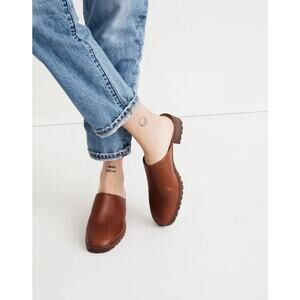 Madewell Mindy Lugsole Mule Leather Dried Maple Size 8